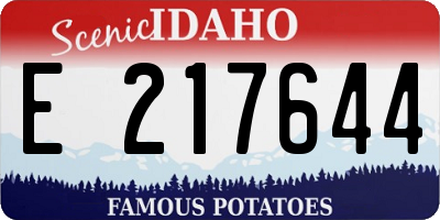 ID license plate E217644