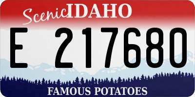 ID license plate E217680