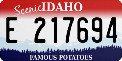 ID license plate E217694