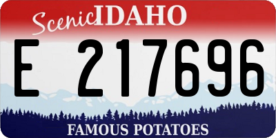 ID license plate E217696