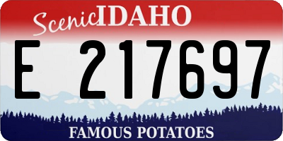 ID license plate E217697