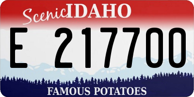ID license plate E217700