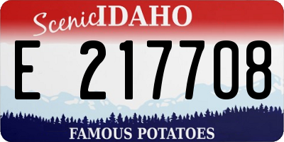 ID license plate E217708