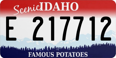 ID license plate E217712