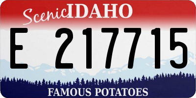 ID license plate E217715