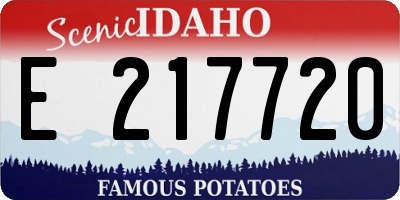 ID license plate E217720