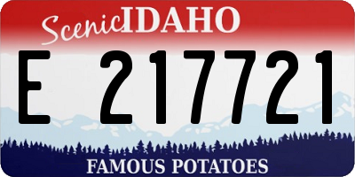 ID license plate E217721