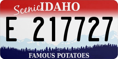 ID license plate E217727