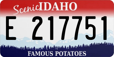 ID license plate E217751