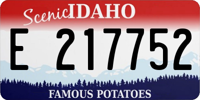 ID license plate E217752