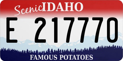 ID license plate E217770