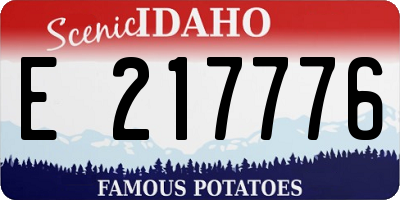ID license plate E217776