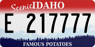ID license plate E217777
