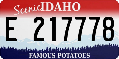 ID license plate E217778