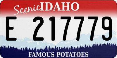 ID license plate E217779