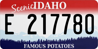 ID license plate E217780