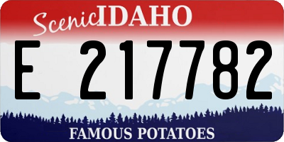 ID license plate E217782