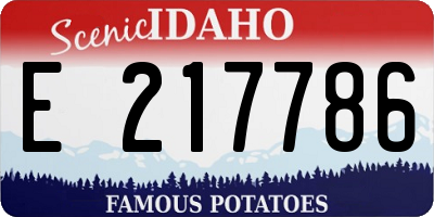 ID license plate E217786