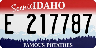 ID license plate E217787