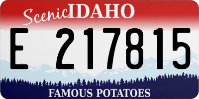 ID license plate E217815