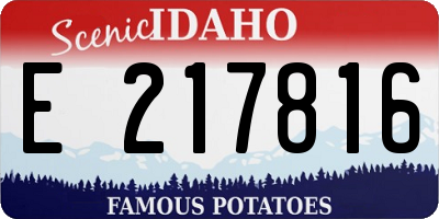 ID license plate E217816