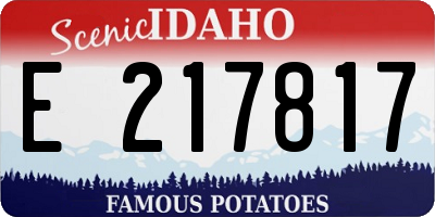 ID license plate E217817