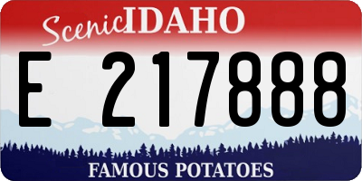 ID license plate E217888