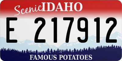 ID license plate E217912