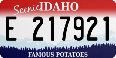 ID license plate E217921