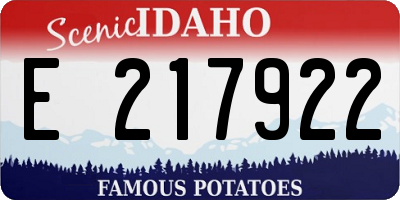 ID license plate E217922