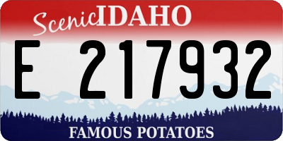 ID license plate E217932