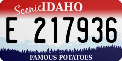 ID license plate E217936