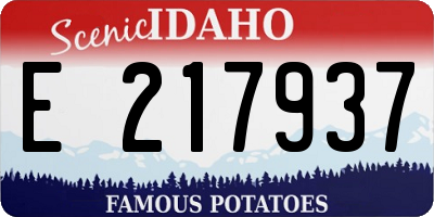 ID license plate E217937