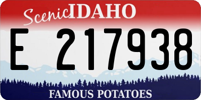 ID license plate E217938