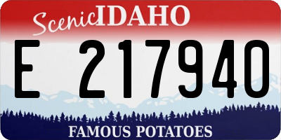 ID license plate E217940
