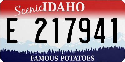 ID license plate E217941