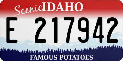 ID license plate E217942