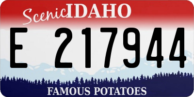 ID license plate E217944