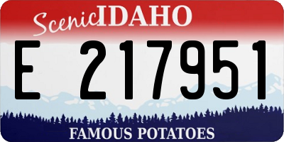 ID license plate E217951