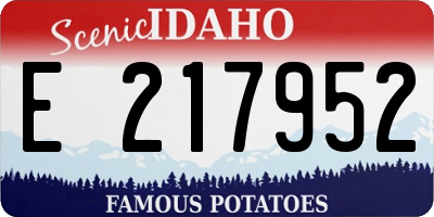 ID license plate E217952