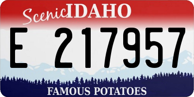 ID license plate E217957