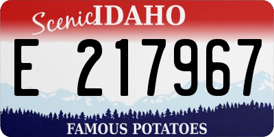 ID license plate E217967