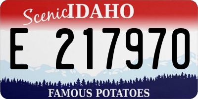 ID license plate E217970