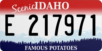 ID license plate E217971