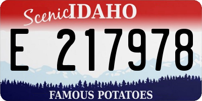 ID license plate E217978