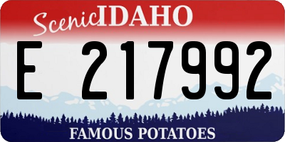 ID license plate E217992