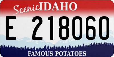 ID license plate E218060