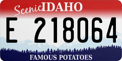 ID license plate E218064