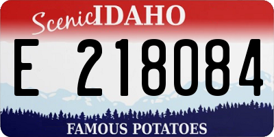 ID license plate E218084