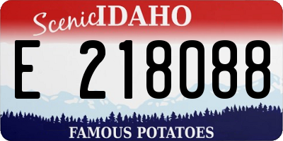 ID license plate E218088